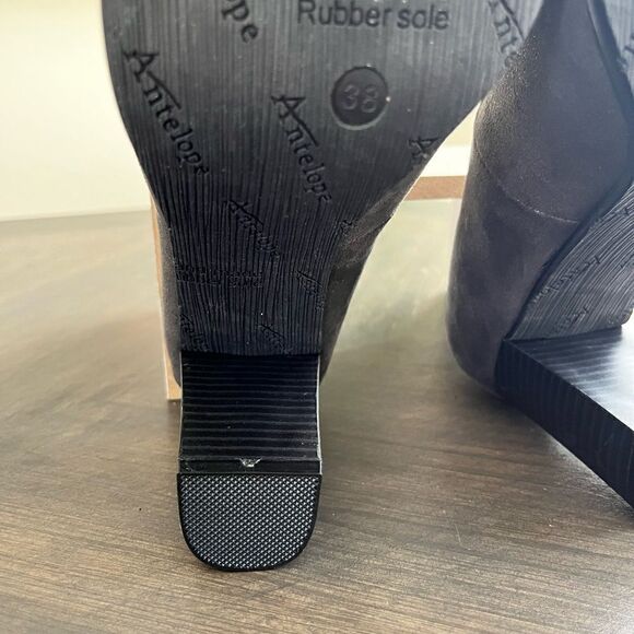 ANTELOPE 509 Metallic Pump in Gray Suede Leather - Picture 13 of 14